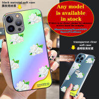 XINTUO เคสดอกมะลิสดใสขนาดเล็กสำหรับ iPhone 6 7 8 Plus X Xr Xsmax 11 12 13 14 Pro Max เคสมือถือ Samsung S23 Galaxy S22 S21 S20 Note20เป็นพิเศษ A14 A54 A53 A32เคส A12เคสโทรศัพท์อ่อนใส Huawei OPPO Vivo Xiaomi ตัวป้องกันกันกระแทก