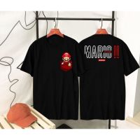 เสื้อยืดพิมพ์ลายเสื้อยืดผ้าฝ้ายพิมพ์ลายการ์ตูน Mario Combed 30s แฟชั่นผู้ชาย S-5XL