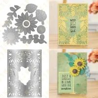 Leaf Sunflower Flower New Metal Cutting Dies Scrapbook Diary Decoration Stencil Embossing Template Diy Greeting Card Handmade  Photo Albums