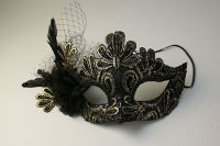 ? Black Gold Lace Half Face Live Beauty Woman Party Mask Fashion Personality Adult Masquerade Ball Banquet