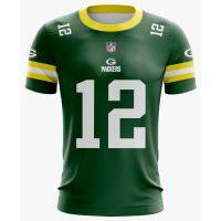 เสื้อยืดแขนสั้น Green Bay Packers เสื้อยืดลำลองสั่งตัดตามขนาดได้