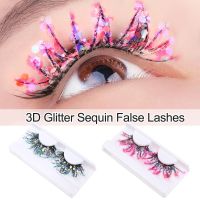 Handmade Glitter Powder Natural Color Luminous Makeup Supplies Nude Makeup Fake Lashes 3D False Eyelashes