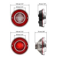 ไฟเบรคหลัง Lampu LED Belakang ในรถ4ชิ้นสำหรับ Corvette C3 1975-1979 (ไม่มีหลอดไฟ)