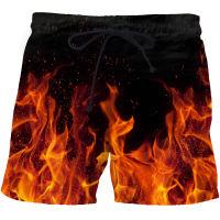 2023 newSummer Mens Beach Shorts 3D Printed Short Pants High Quality Swim Shorts Flame Shorts Casual Mens Gym Shorts Matching T-Shirts