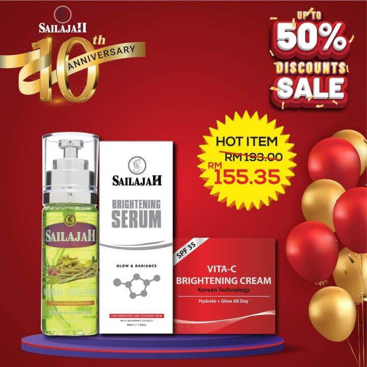 SAILAJAH Brightening Set A) Brightening Serum + VitaC