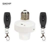 ☎☬ QIACHIP Wireless Smart Light Bulbs Adapter AC110V 220V E27 Lamp Holder Use With 433MHz Wireless Remote Control and Wall Switch