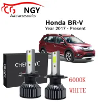 หลอดไฟหน้า LED 6000K สีขาว (40w) สําหรับ Honda BR-V BRV 2017-2020 2 ชิ้น เสียบและเล่น