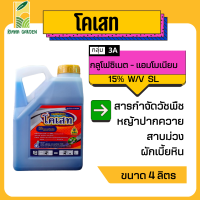 กำจัดหญ้า โคเสท 4L. ตรายักษ์ใหญ่ กลูโฟซเนตแอมโมเนียม สารกำจัดวัชพืช ปากควาย สาบม่วง เบี้ยหิน หญ้าทุกชนิด