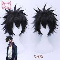 (วิกผมคอสเพลย์) Dabi คอสเพลย์ตัวละครฮีโร่ของฉันวิกผมสังเคราะห์ผมสีดำอนิเมะ Boku ไม่มีฮีโร่คอสเพลย์ตัวละครวิกทนความร้อนได้ผม