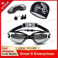 【health】 GSE Swimming Goggles HD Anti-Fog 100 UV Adjustable Glasses Belt Professional Swim Goggle Adult