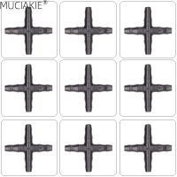 [ใหม่ H] MUCIAKIE 10ชิ้น1/4 39; 39; เชื่อมต่อข้ามสำหรับ4/7มิลลิเมตรไมโครท่อท่อ4วิธีหนามอะแดปเตอร์หยดชลประทานข้ามร่วมเชื่อมต่อ