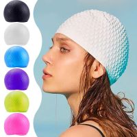 Water Sports Pool Swim Cap for Women Men High Elastic Silicone Swimming Hat Protect Ears Waterproof Diving Hat Swim Caps