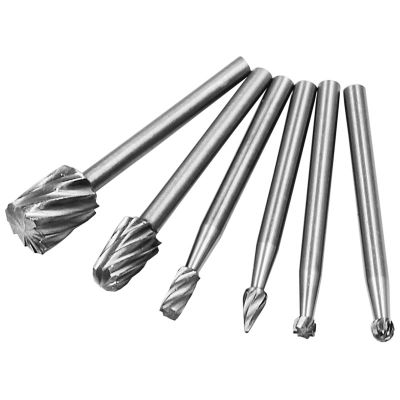 6Pcs HSS Routing Router Drill Bits Set Milling Cutter Rotary Burr Tool CNC Engraving Abrasive Tools Wood Metal Milling Cutter