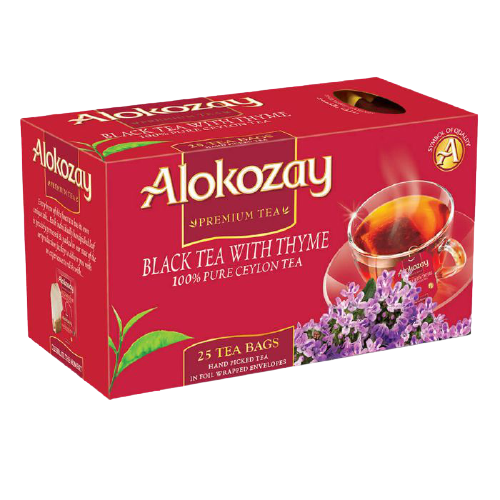 Alokozay Black Tea with Thyme 100 Pure Ceylon Tea 25 Tea Bags