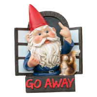 Go Away Signs For Front Porch Small Ornaments Dwarf Decoration Go Away Outdoor Resin Gardening Decoration &amp; Hangs Christmas Ornaments For Gardening Outdoor boosted