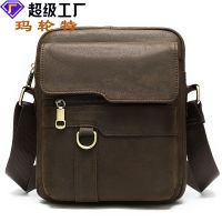 [COD] Marant leather goods cross-border retro mens bag shoulder genuine business Messenger wholesale