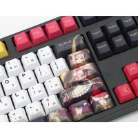 1 Set Anime Game Genshin Impact Maid Noelle Theme Cosplay Mechanical Keyboard Keycaps for 87/104/108 Keys Keyboard Cap