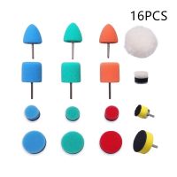 16PCS Mini Car Foam Drill Polishing Pad Waxing Sealing Glaze Car Buffing Wheel for Cordless Electric Drill Rotary Tools