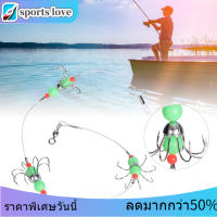 String hook Luminous Squid String Hook High Carbon Steel Fishing Tackle Tool Sea String Hook Bait Holder Tools