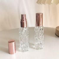 10ml Rose Gold Glass Portable Refillable Perfume Bottle Cosmetic Container Empty Spray Atomizer Travel Small Sample Sub-bottle Travel Size Bottles Con