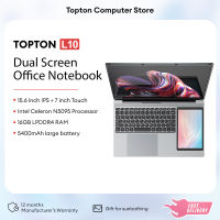 L10 Topton หน้าจอแล็ปท็อปคู่15.6นิ้ว IPS + 7 Intel สัมผัส Celeron N5095 Max 16G DDR4 2T SSD โน้ตบุ๊คออฟฟิศบางคอมพิวเตอร์ส่วนบุคคล