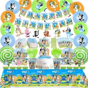 Straws Party Bluey Party Bingo Birthday Bluey Decoration -  in 2023