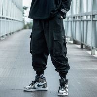 Black Cargo Pants Men Hip Hop 2023 Pants Mens Autumn Harem Pant Streetwear Harajuku Jogger Sweatpant Cotton Trousers Male Pants