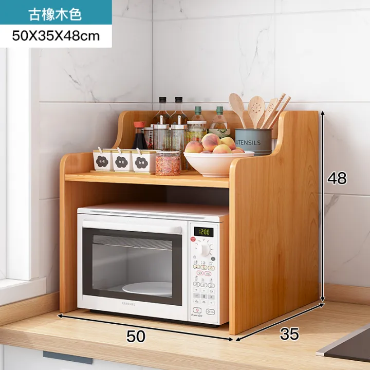 Microwave oven storage rack multifunctional doubledeck oven rack bowl seasoning rack household