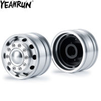 YEAHRUN อลูมิเนียมอัลลอยด์ด้านหน้า Beadlock ล้อ Rims Hubs สำหรับ114 Tamiya รถแทรกเตอร์รถบรรทุก Trailer Cargo RC รถอะไหล่อัพเกรด