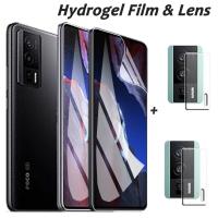 hydrogel film camera glass on poco x5 pro screen protector x4 gt M4 4g 5g hidrogel poko f4gt