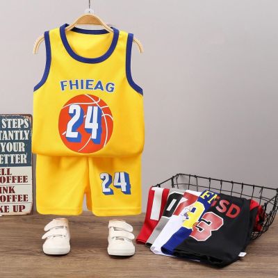 Spot childrens basketball suit new babys sportswear middle school childrens Vest shorts two piece primary school childrens outdoor performance suit childrens casual sleeveless vest childrens quick drying sports suit