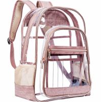 PVC Transparent Backpack Bag Fashion Waterproof Student School Bags Jelly Travel Beach Swimming Kit Bag for Men Women Rucksack