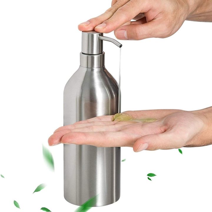 soap-dispenser-stainless-steel-bottle-countertop-anti-rust-and-pump-hand-lotion-liquid-dispenser-for-kitchen-amp-bathroom