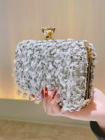 Beaded Sequins Evening Bag, Elegant Clutch Purse, Womens Wedding Handbags For Party Prom