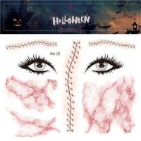 original Halloween makeup stickers vampire tattoo face stickers makeup waterproof simulated bleeding fake scars wound makeup