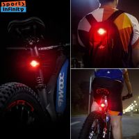 ☃ Bicycle Front Rear LED Light Battery Strap Waterproof Bike Safety Back Warning Light for MTB Helmet Backpack Tail Light Cycling