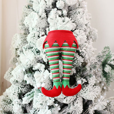 จี้ขาเอลฟ์ทำจากผ้าฝ้ายทำจาก PP มีตัวอักษรสำหรับงานเลี้ยงวันหยุดของครอบครัวในต้นไม้คริสต์มาสแขวน