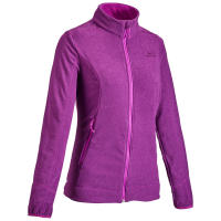 เสื้อแจ็คเก็ตผ้าฟลีซผู้หญิงสำหรับใส่เดินป่าบนภูเขา สีม่วง WOMEN’S MOUNTAIN WALKING FLEECE JACKET PURPLE QUECHUA