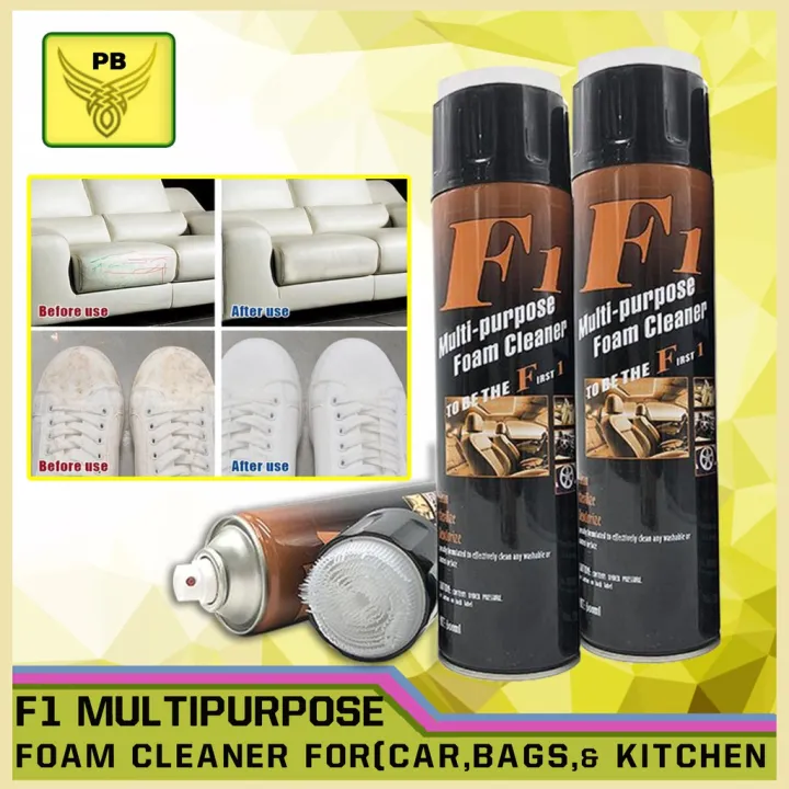 &,=F1 MultiFunctional Foam Cleaner for Car and House 650ML Spray to