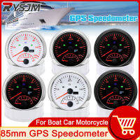 HD 85มม. GPS Speedometer Gauge 125 Kmh MPH พร้อม Tachometer 2 In 1 Gauge พร้อมเสาอากาศสำหรับเรือรถจักรยานยนต์รถวัดความเร็ว