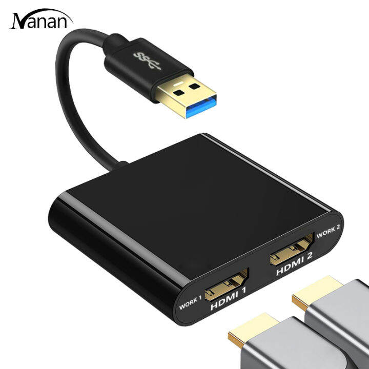 hub-usb-3-0เป็นอะแดปเตอร์-usb-ที่รองรับ-hdmi-คู่สำหรับการตรวจสอบผลการเปรียบเทียบข้อมูลตัวแปลงแบบพกพา