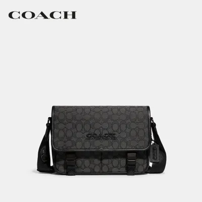 COACH กระเป๋าใส่เอกสารผู้ชายรุ่น League Messenger Bag In Signature Jacquard สีหลากสี CC074 MI5