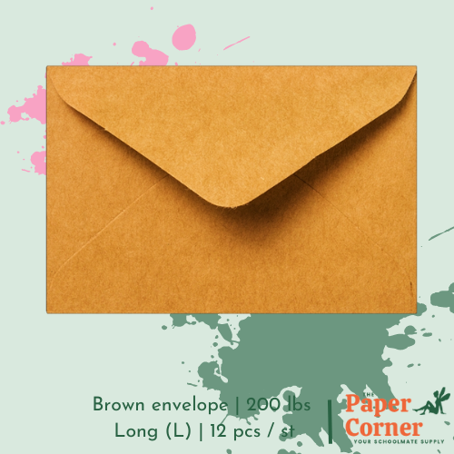 Brown envelope Long (200lbs) kraft brown paper envelope Long envelope Lazada PH