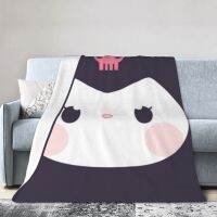 Sanrio Kuromi ผ้าห่มเครื่องปรับอากาศผ้าห่มนุ่มพิเศษกันผ้าห่มรุ่ยร่ายอบอุ่นเดินทางเตียงโซฟาสำนักงาน Selimut Bulu ขนาดเล็ก