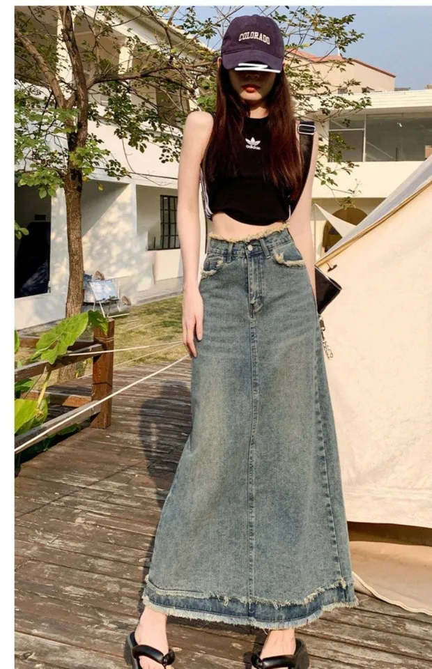 Uniqlo a 2024 line denim skirt