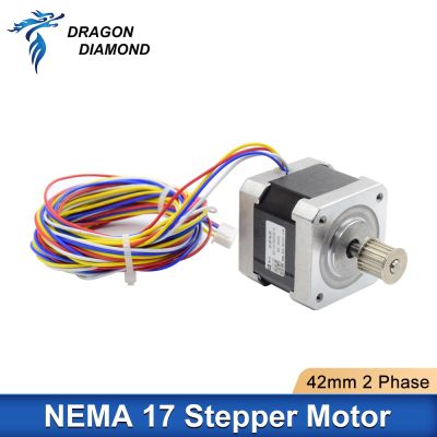 Nema 17 2 Phase K40 Stepper Motor 0.6A 42mm Stepper Motor 4-lead for 3D Printer CNC Engraving Milling Machine