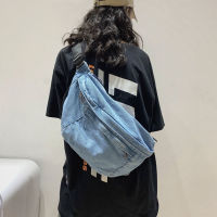 Denim Bag Uni Crossbody Shoulder Bag Girls Chest Bag Women Large Capacity Messenger Bag Bolsos Para Mujer Hip Hop Belt Bag