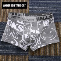 ANDERSON TALISCA Cotton Underwear Men Boxer Letter Ropa Interior Hombre Penis Mens Boxers Calzoncillos Cuecas Masculinas M-3XL