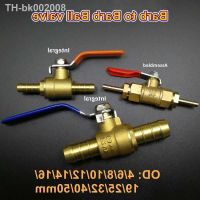 ☼✳◕ Red Handle Valve 4/6/8/10/12/14/16/19/25/32/40mm Hose Barb Inline Brass Water Oil Air Gas Fuel Line Ball Valve Pipe Fittings