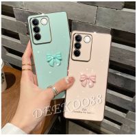 เคสสมาร์ทโฟนสำหรับ VIVO V29 Y36 Y27 Y02A Y02T VIVOY27 VIVOV29 5G 4G นุ่มเคสรูปการ์ตูนผีเสื้อ3D เคสครอบโทรศัพท์น่ารักน่ารัก